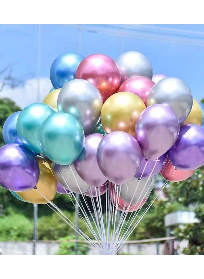 200-Piece High Quality Party Decoration  Metal Balloons Set，5Inch Green Metallic Balloon - Image 4
